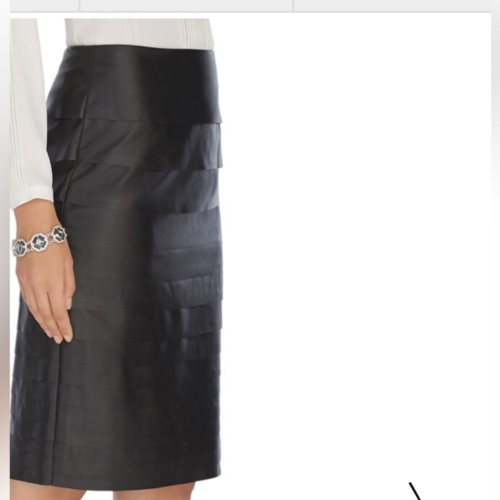 White House Black Market leather pencil skirt - Picture 10 of 12